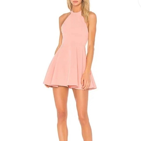 NWT Revolve x NBD Leo Blush Mini Halter Dress - Picture 1 of 11
